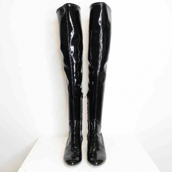 Louis Vuitton patent leather boots-Black 39 - Picture 3 of 7